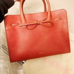 Mansur Gavriel vegetable tanned sun bag